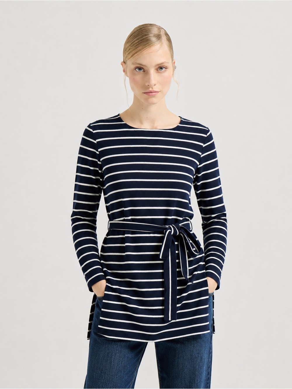 JCrew Mercantile Tie Waist Top